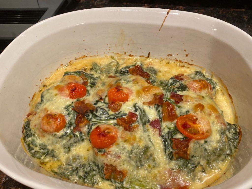 Sun-Dried Tomato, Spinach, and Bacon Chicken