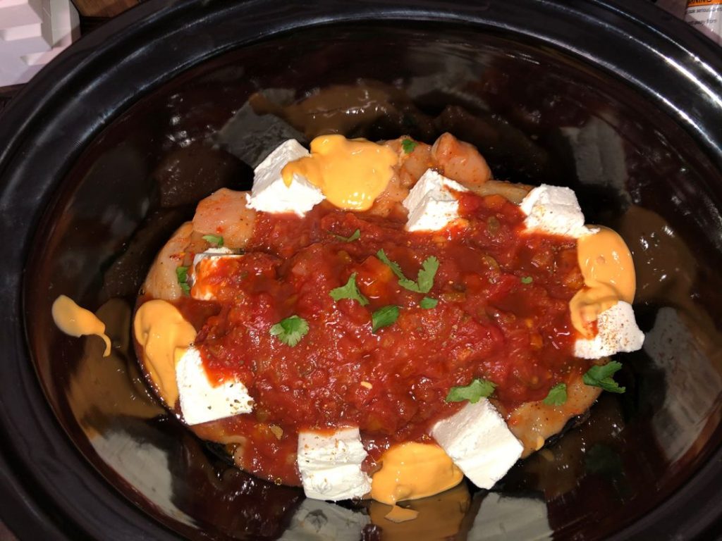 Creamy Crockpot Chicken Tacos (3 Ingredients!)