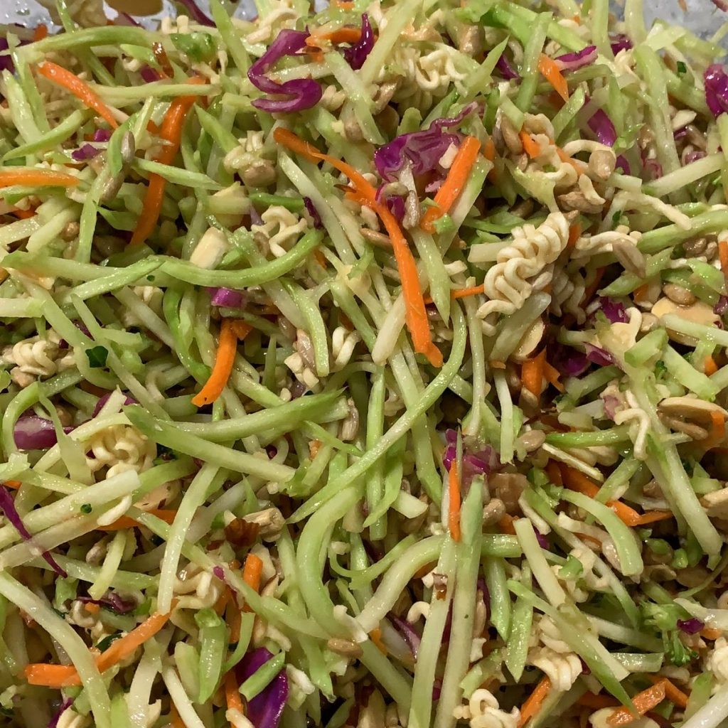 Oriental Ramen Broccoli Cole Slaw…. this is delicious!