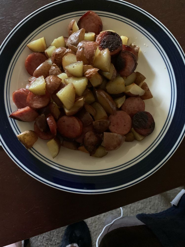 Oven Roasted Smoked Sausage and Potatoes