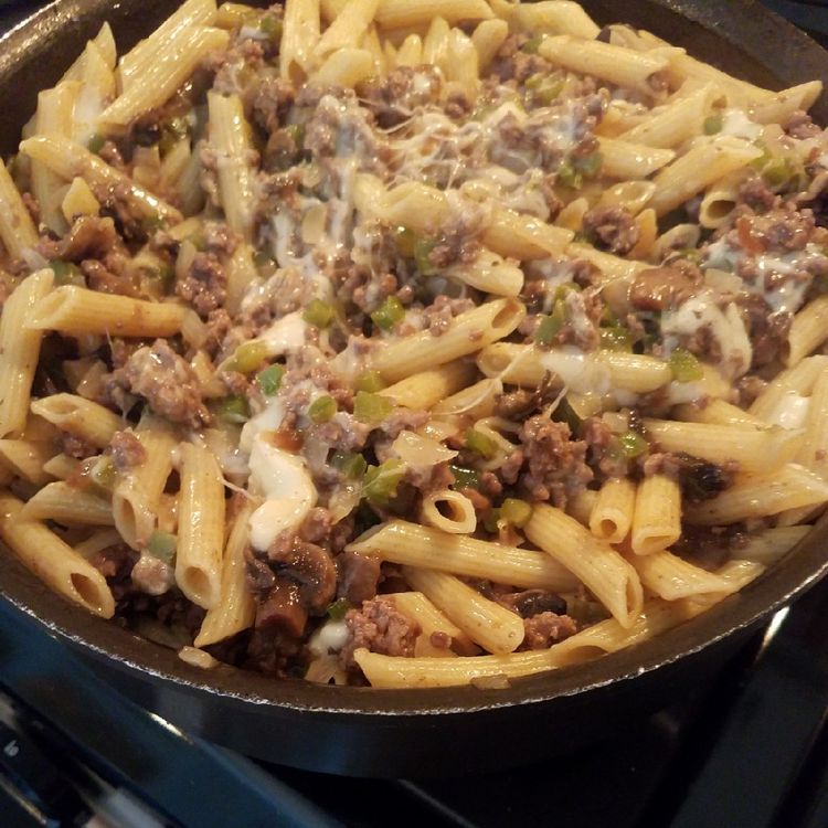 PHILLY CHEESESTEAK PASTA