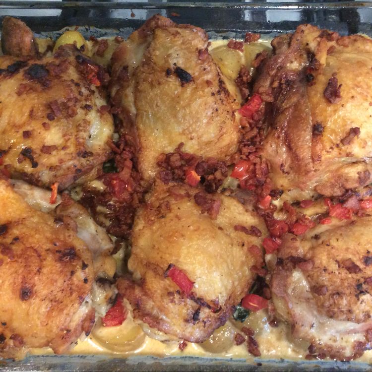 Tuscan Style Chicken And Potatoes 