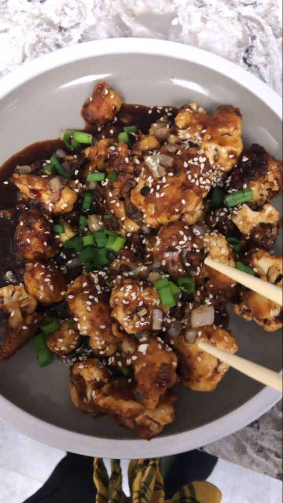 Chili Garlic Fried Cauliflower