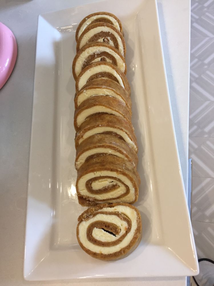 Carrot Cake Roll with Cream Cheese Filling