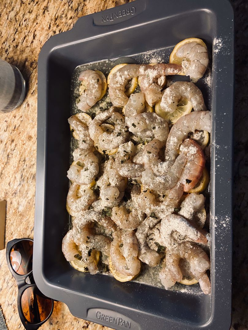 4-Ingredient Sheet Pan Lemon Butter Shrimp