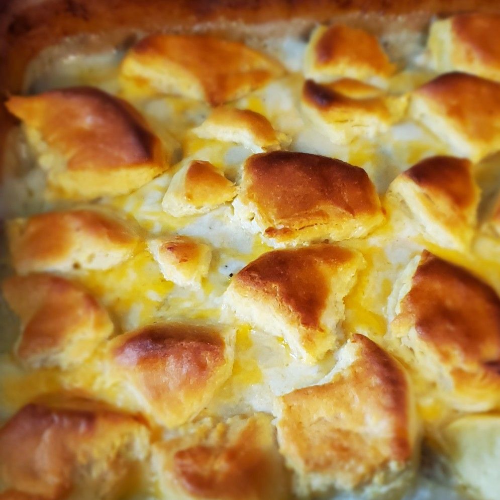 Biscuits and Gravy Breakfast Casserole