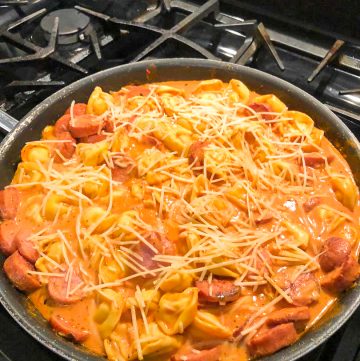 One Pan Cheesy Smoked Sausage Recipe