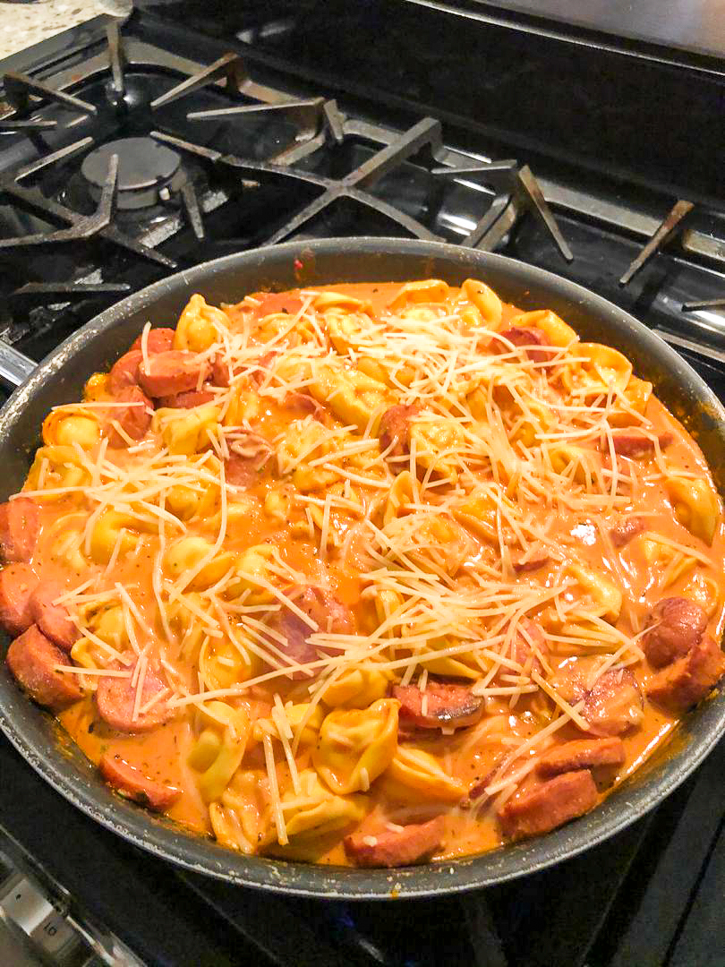 One Pan Cheesy Smoked Sausage Recipe