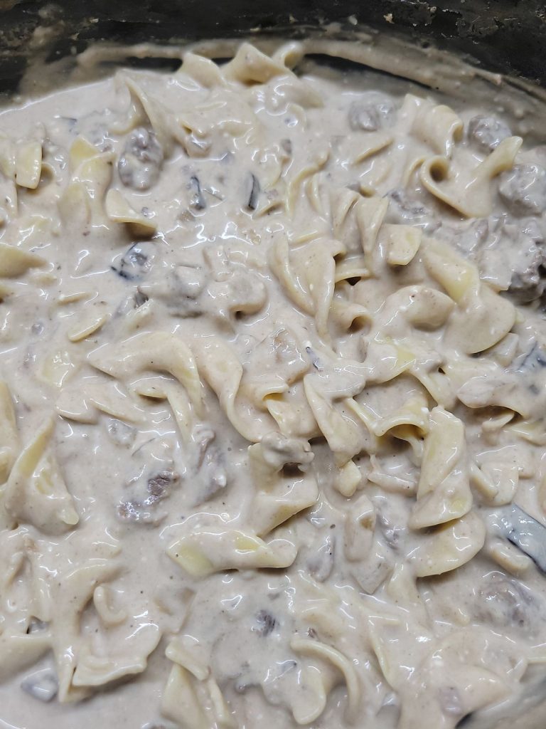 CROCK POT BEEF STROGANOFF