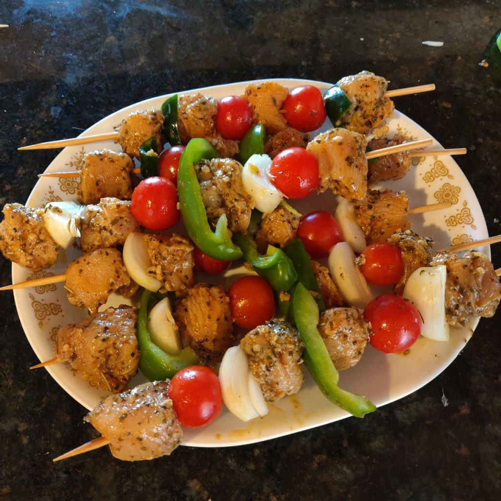 Greek Chicken Skewers (with Tzatziki)