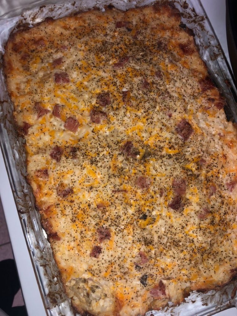 HAM AND CHEESE HASH BROWN CASSEROLE