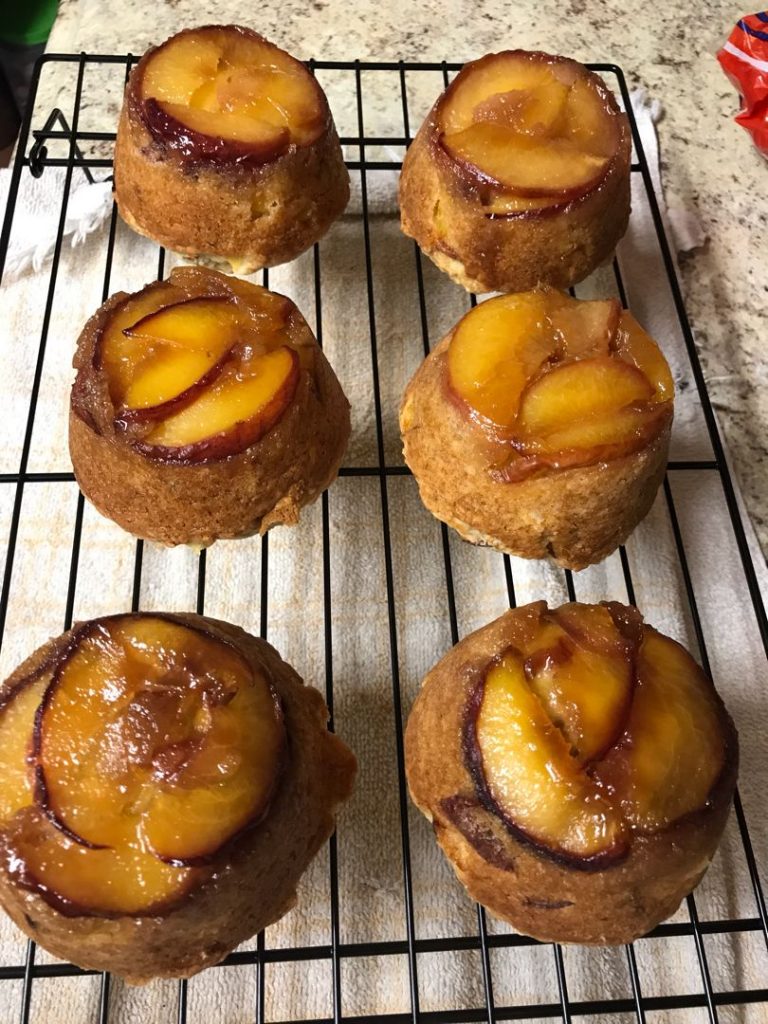 Mini Peach Upside Down Cakes