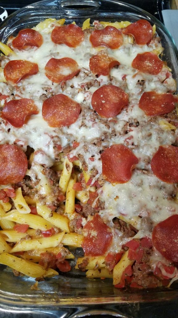 Pepperoni Pizza Casserole