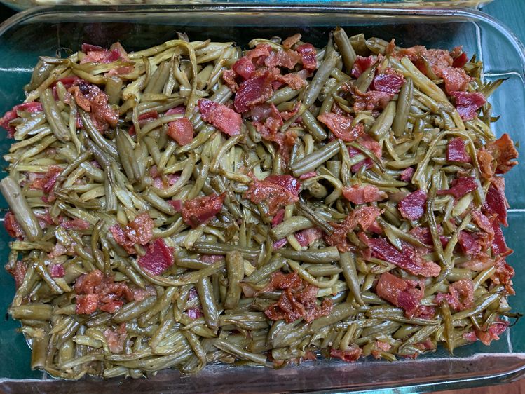 SMOTHERED GREEN BEANS