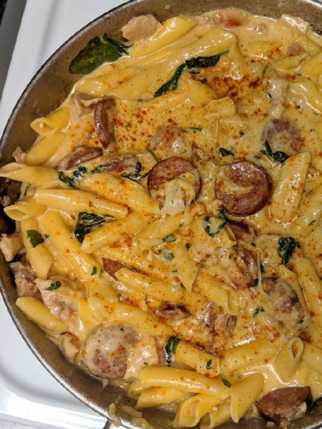 Smoked Sausage Cajun Alfredo Recipe - Skinny & Tasty