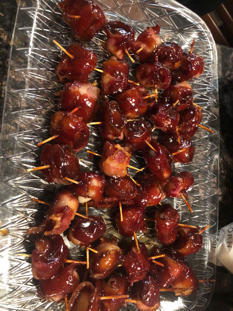 Bacon wrapped water chestnuts