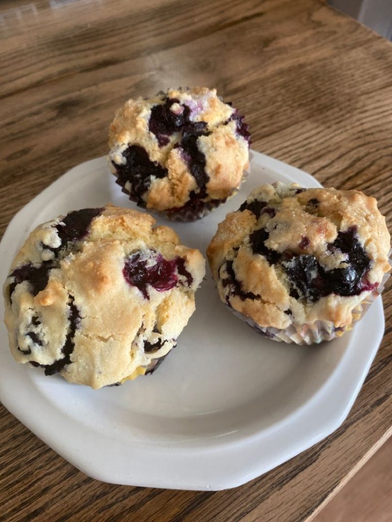 Bakery Style Blueberry Muffins