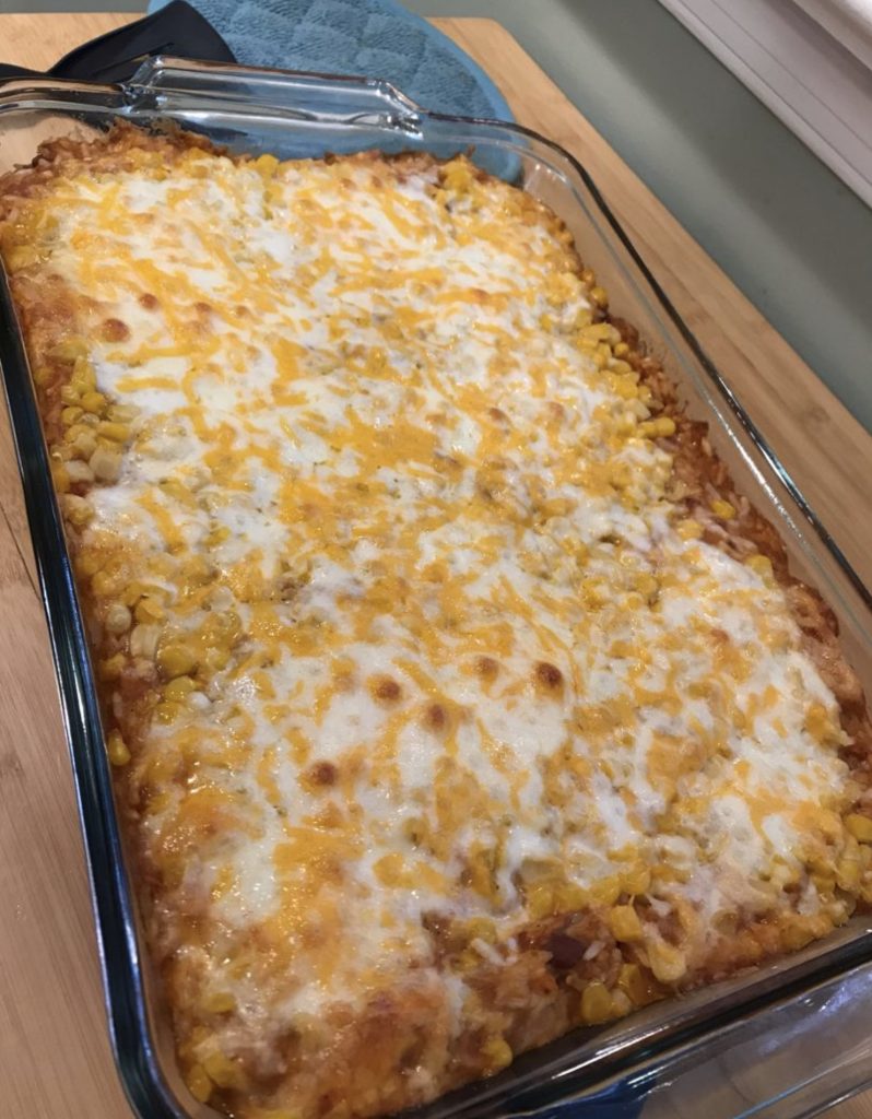 CHICKEN ENCHILADA RICE CASSEROLE