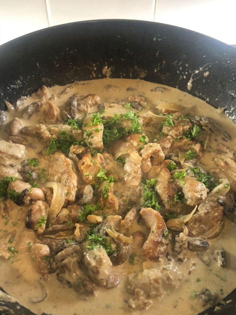 Creamy Chicken Stroganoff