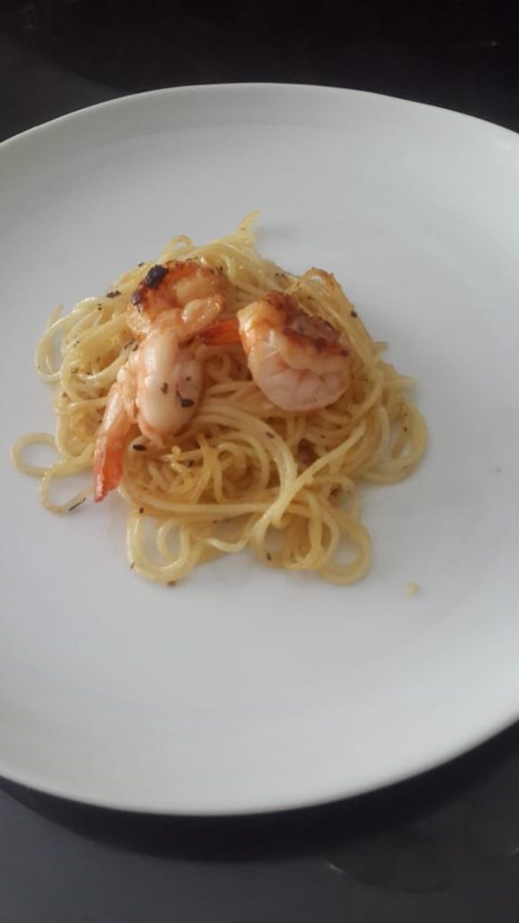 Garlic Shrimp Pasta Aglio E Olio Recipe
