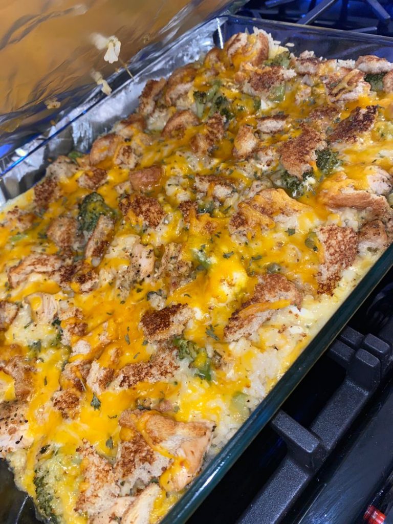 LUNCH LADY BROCCOLI CHEESE & RICE CASSEROLE