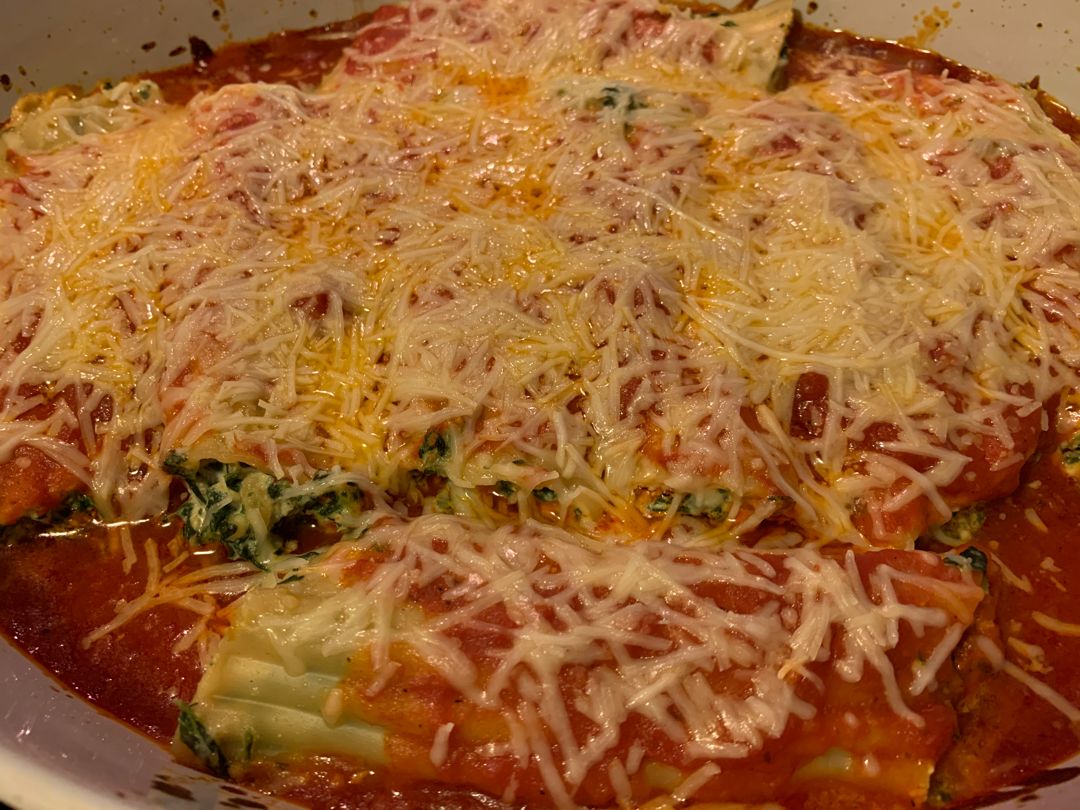 Spinach Cheese Manicotti