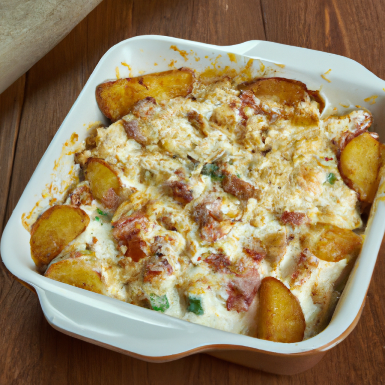 Chicken Bacon Ranch Potato Bake