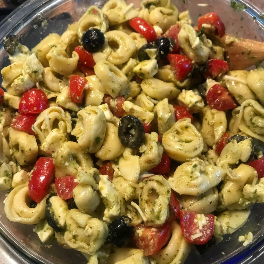 Cheese Tortellini Pesto Pasta Salad