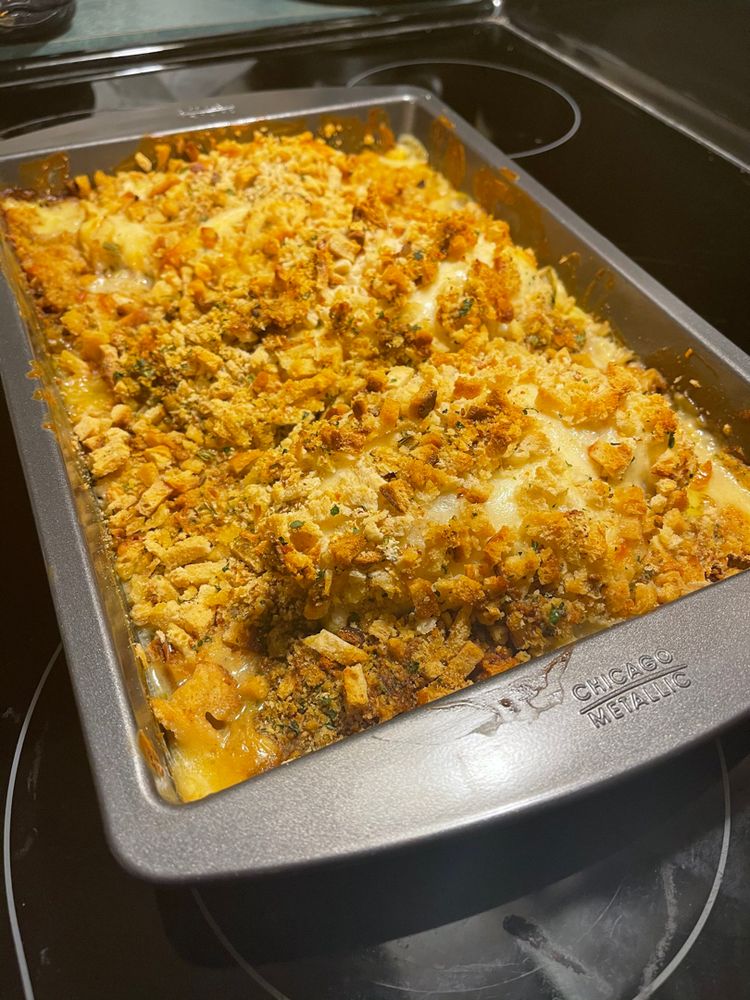 Cheesy Chicken Stuffing Casserole