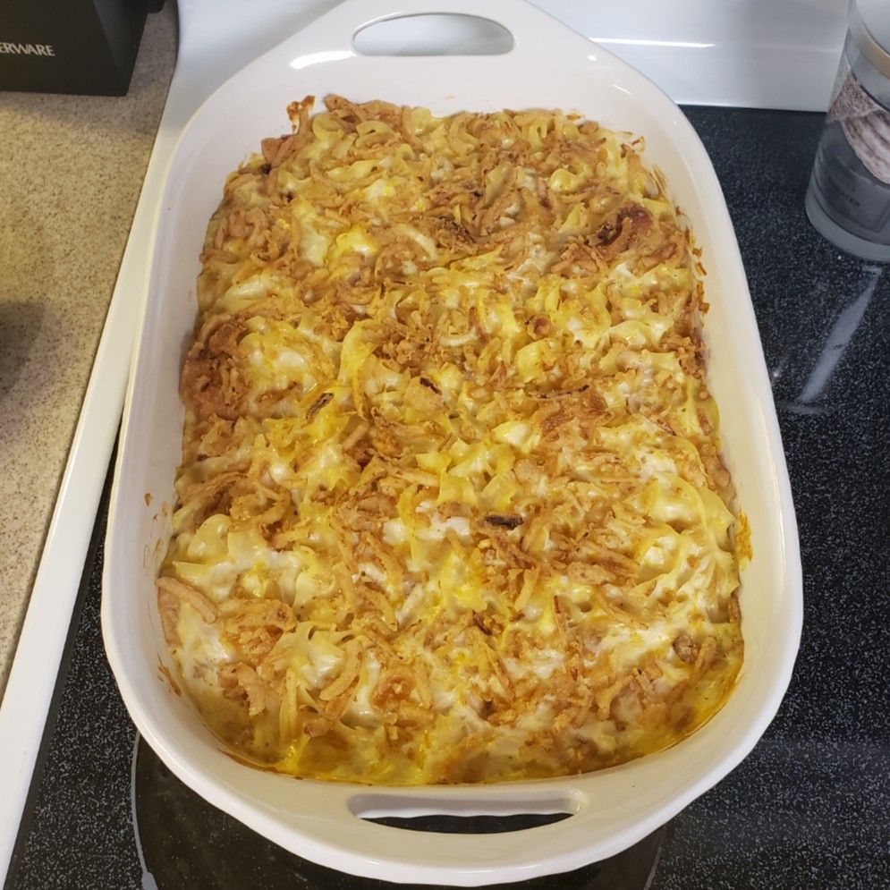 FRENCH ONION CHICKEN NOODLE CASSEROLE