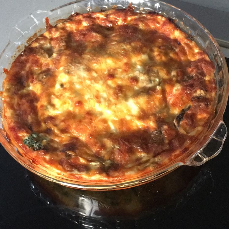 SPINACH MUSHROOM AND FETA CRUSTLESS QUICHE