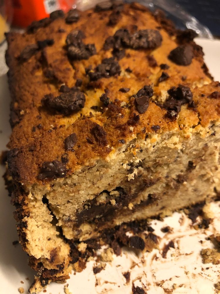 Chocolate Chip Coconut Flour Banana Bread